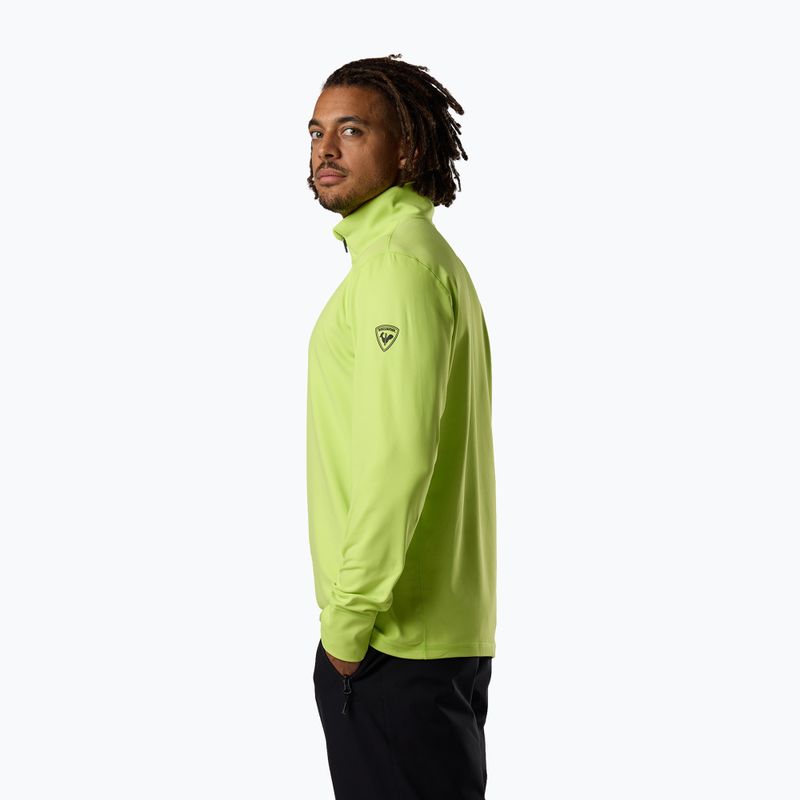 Pánská lyžařská mikina Rossignol Mid Layer Stertch Half Zip wild lime 4