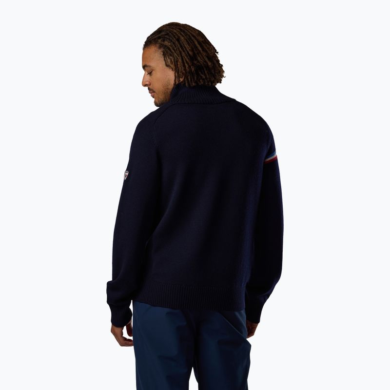 Pánský svetr Rossignol Odysseus Half Zip Merino dark navy 3