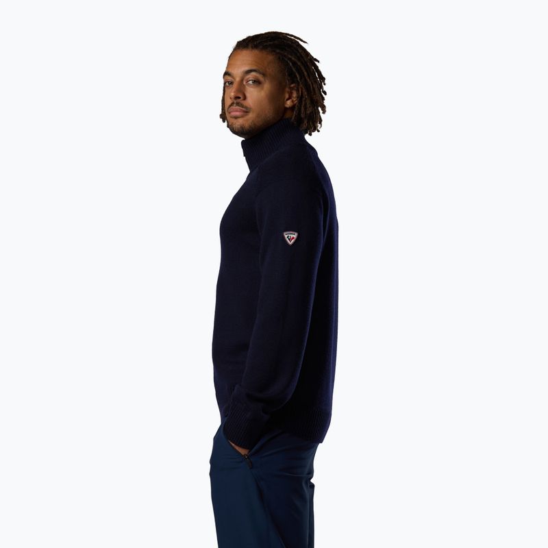 Pánský svetr Rossignol Odysseus Half Zip Merino dark navy 4