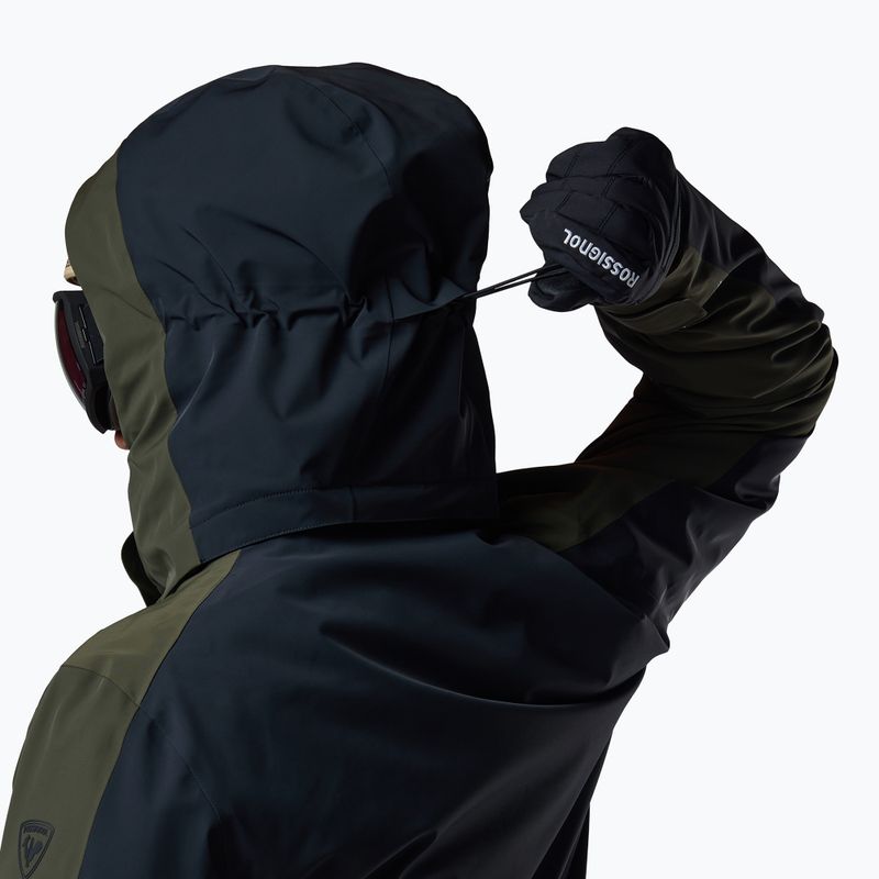 Pánská lyžařská bunda Rossignol 4WS Blackside Insulated olive shadow/black 15