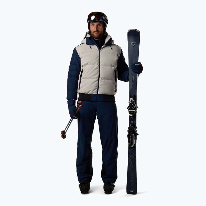 Pánská lyžařská bunda Rossignol Corduroy Down Bomber silver cloud/dark navy 2