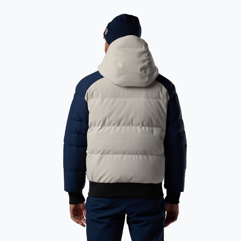 Pánská lyžařská bunda Rossignol Corduroy Down Bomber silver cloud/dark navy 3