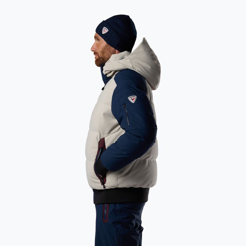 Pánská lyžařská bunda Rossignol Corduroy Down Bomber silver cloud/dark navy 4