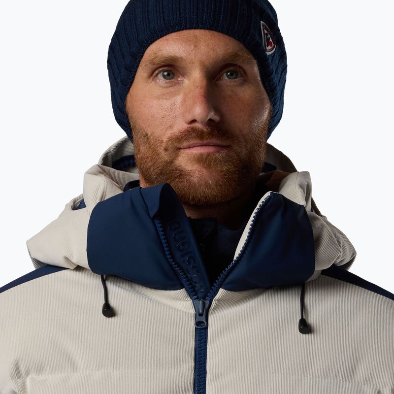 Pánská lyžařská bunda Rossignol Corduroy Down Bomber silver cloud/dark navy 5