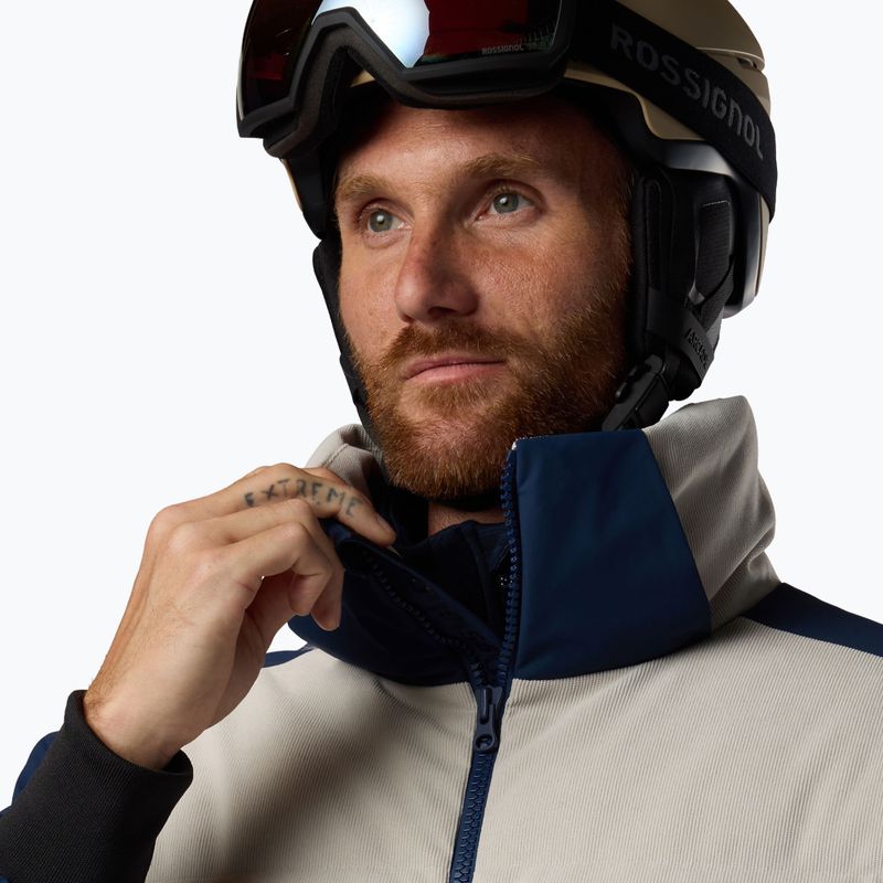 Pánská lyžařská bunda Rossignol Corduroy Down Bomber silver cloud/dark navy 6