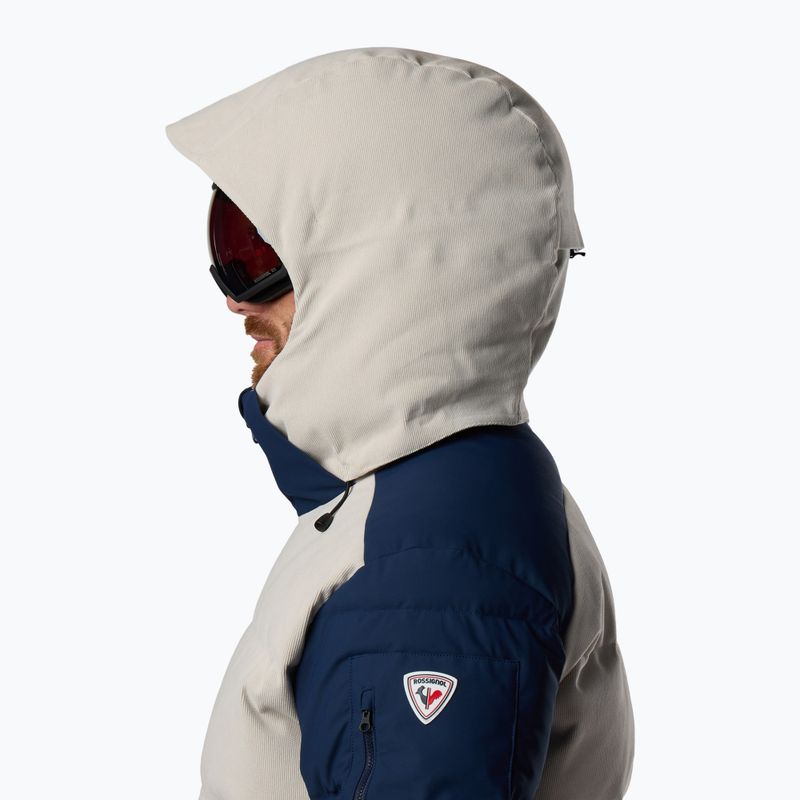 Pánská lyžařská bunda Rossignol Corduroy Down Bomber silver cloud/dark navy 8