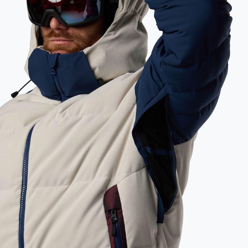 Pánská lyžařská bunda Rossignol Corduroy Down Bomber silver cloud/dark navy 9