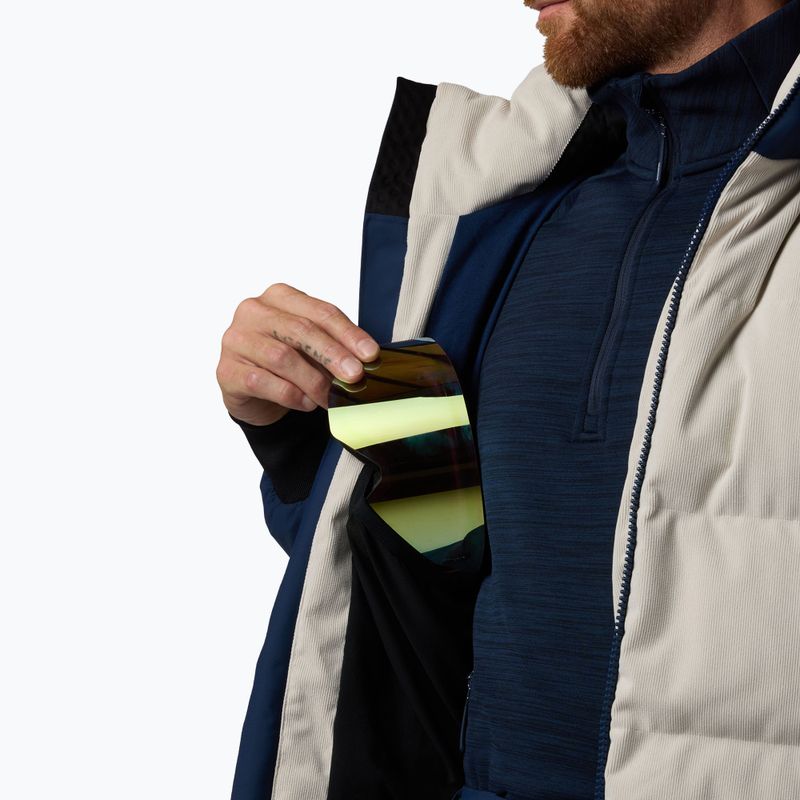 Pánská lyžařská bunda Rossignol Corduroy Down Bomber silver cloud/dark navy 10