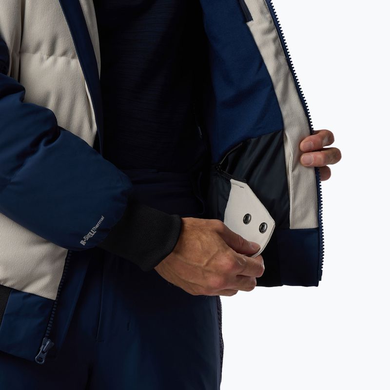 Pánská lyžařská bunda Rossignol Corduroy Down Bomber silver cloud/dark navy 11