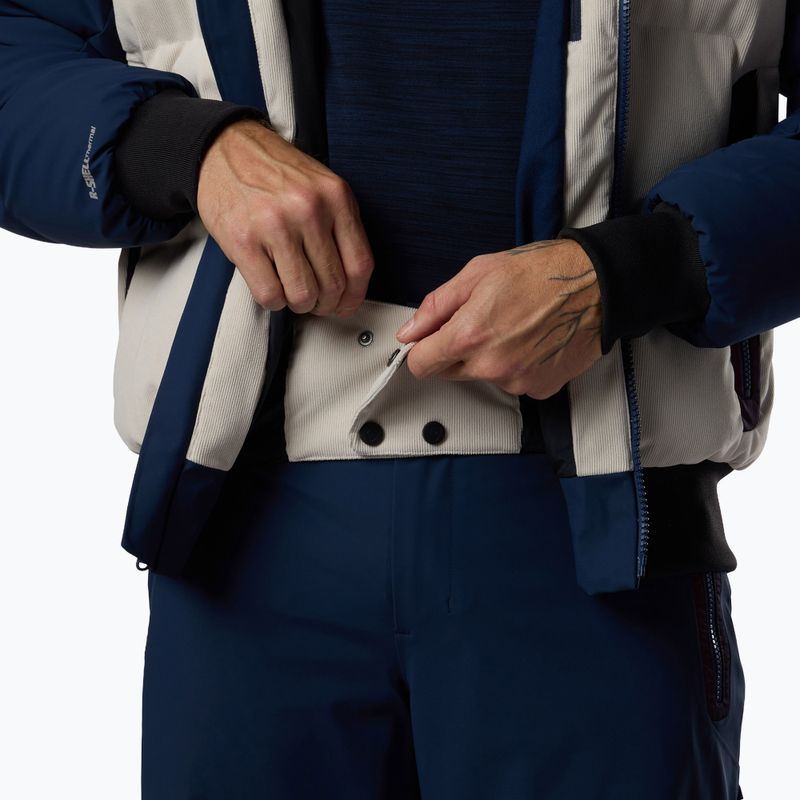 Pánská lyžařská bunda Rossignol Corduroy Down Bomber silver cloud/dark navy 14