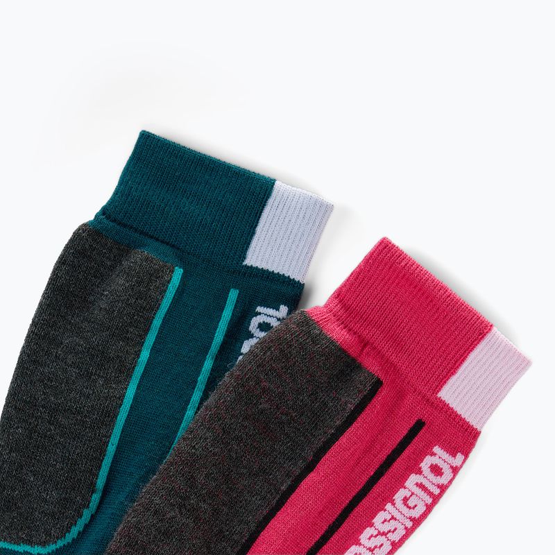 Dětské lyžařské ponožky Rossignol Essential 2 pack electric fuchsia 2