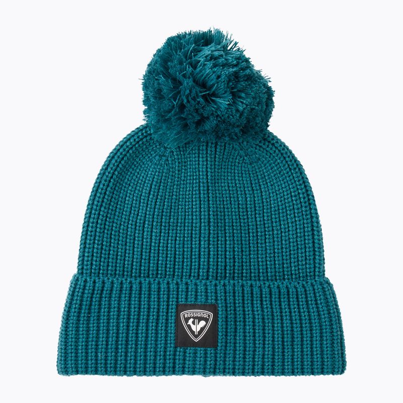 Zimní čepice Rossignol Strawpile Pompom Beanie transformative teal