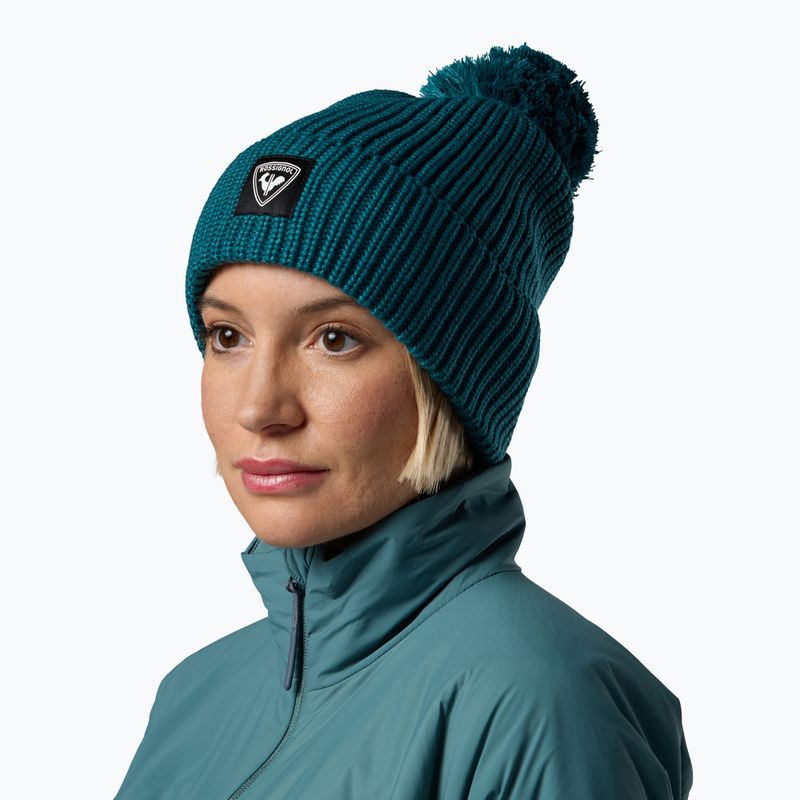 Zimní čepice Rossignol Strawpile Pompom Beanie transformative teal 4