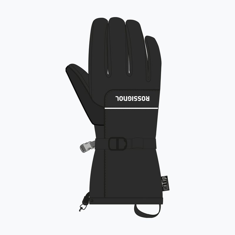 Pánské lyžařské rukavice Rossignol Action R-Shell Dry black 3