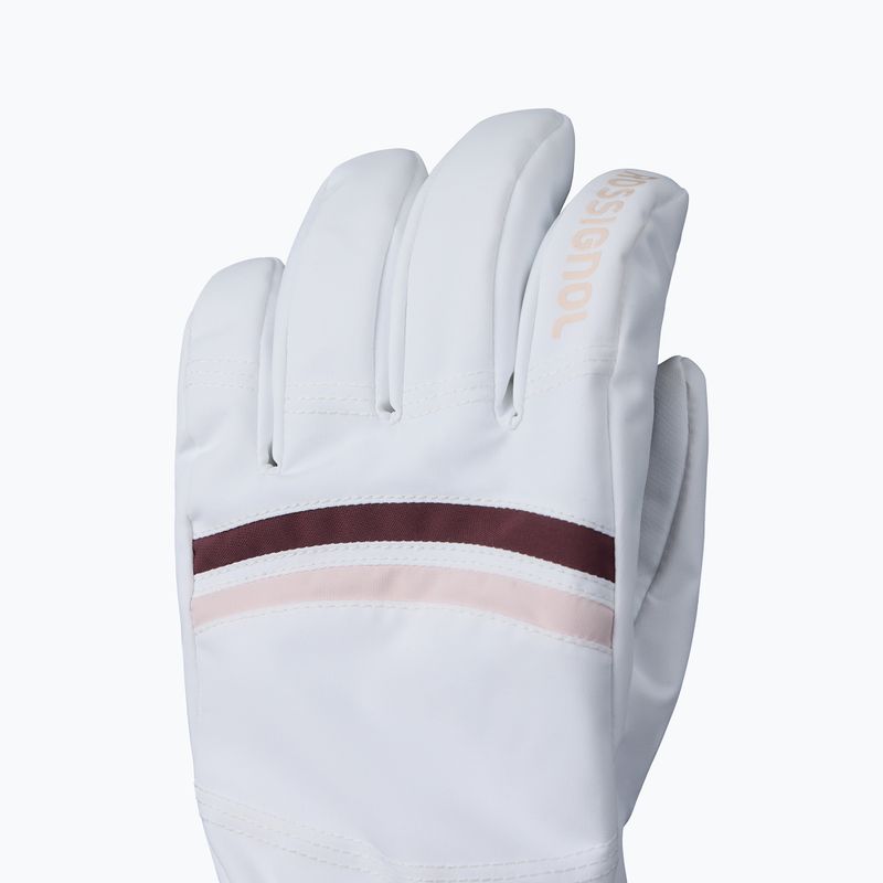 Dámské lyžařské rukavice Rossignol Piste R-Shell Dry white 3