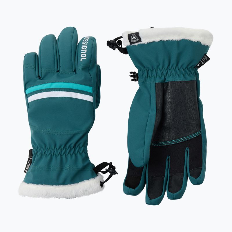 Dámské lyžařské rukavice Rossignol Piste R-Shell Dry transformative teal 2
