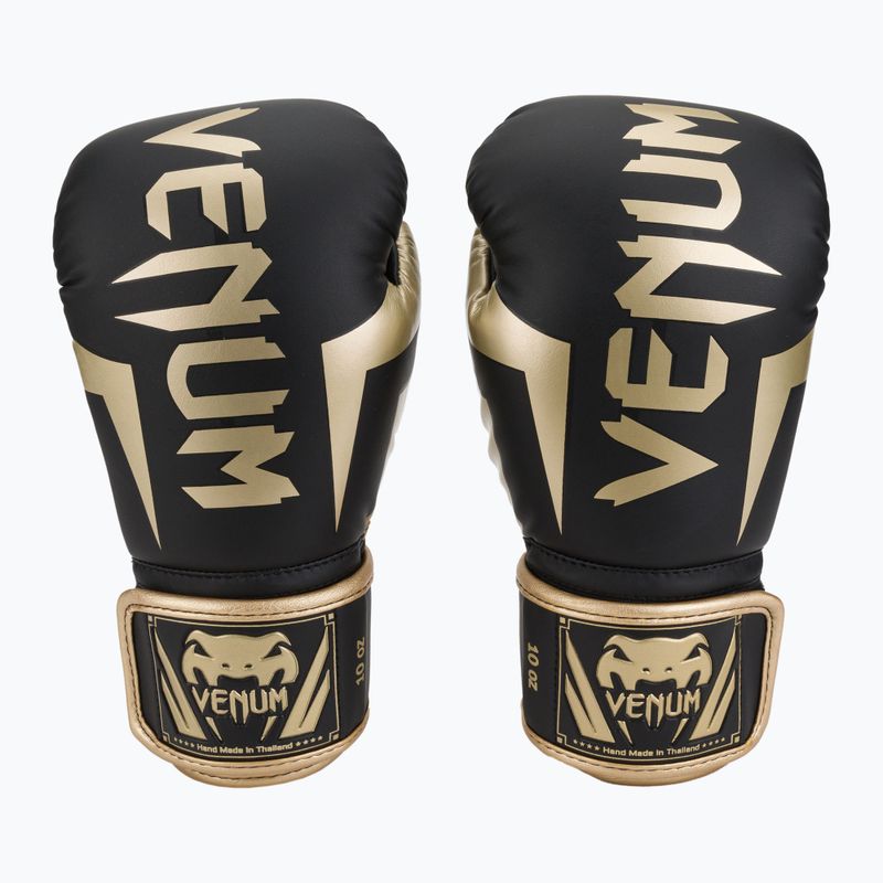 Pánské boxerské rukavice Venum Elite černo-zlaté VENUM-1392