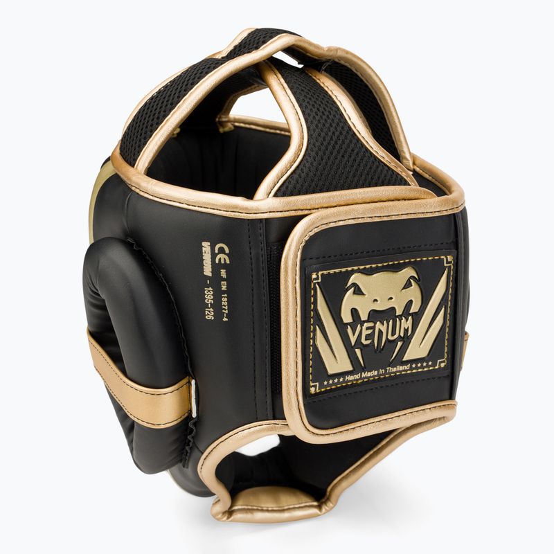 Boxerská helma Venum Elite černá/zlatá 3
