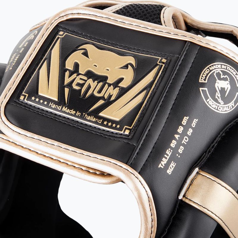Boxerská helma Venum Elite černá/zlatá 9