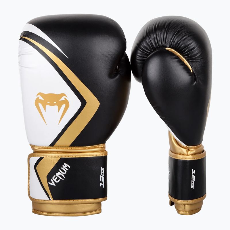 Boxerské rukavice Venum Contender 2.0 black/white-gold 2