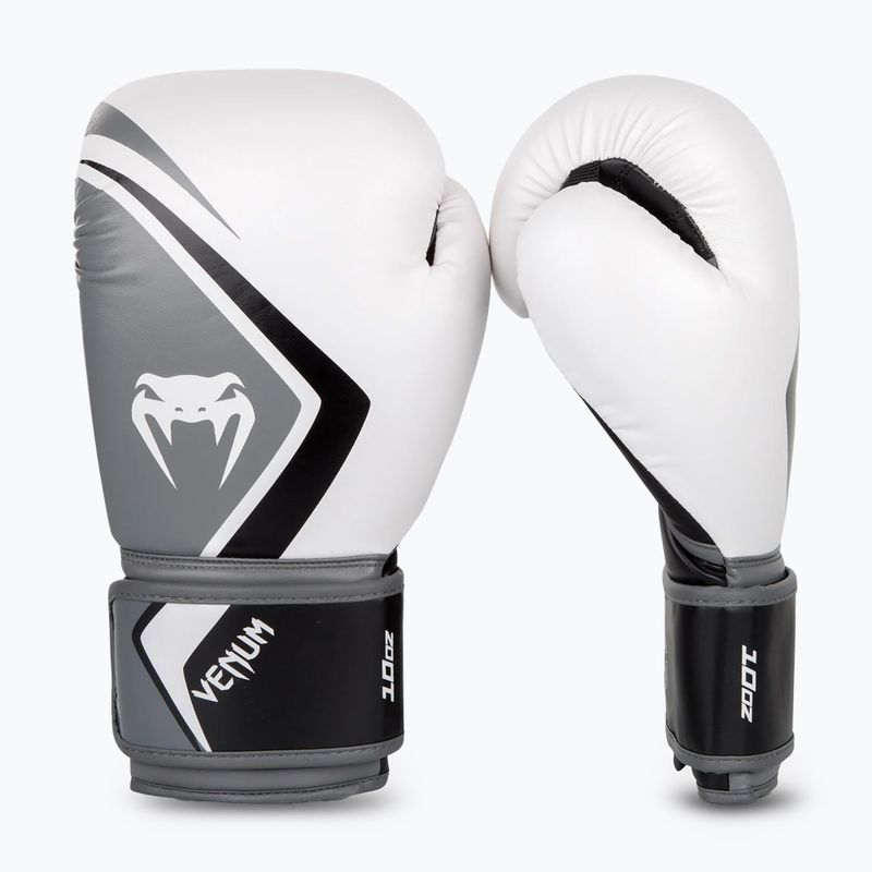 Boxerské rukavice Venum Contender 2.0 white/grey-black 2