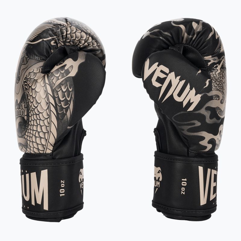 Boxerské rukavice  Venum Dragon's Flight black/sand 3