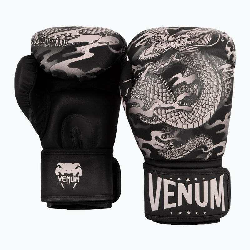 Boxerské rukavice  Venum Dragon's Flight black/sand 5