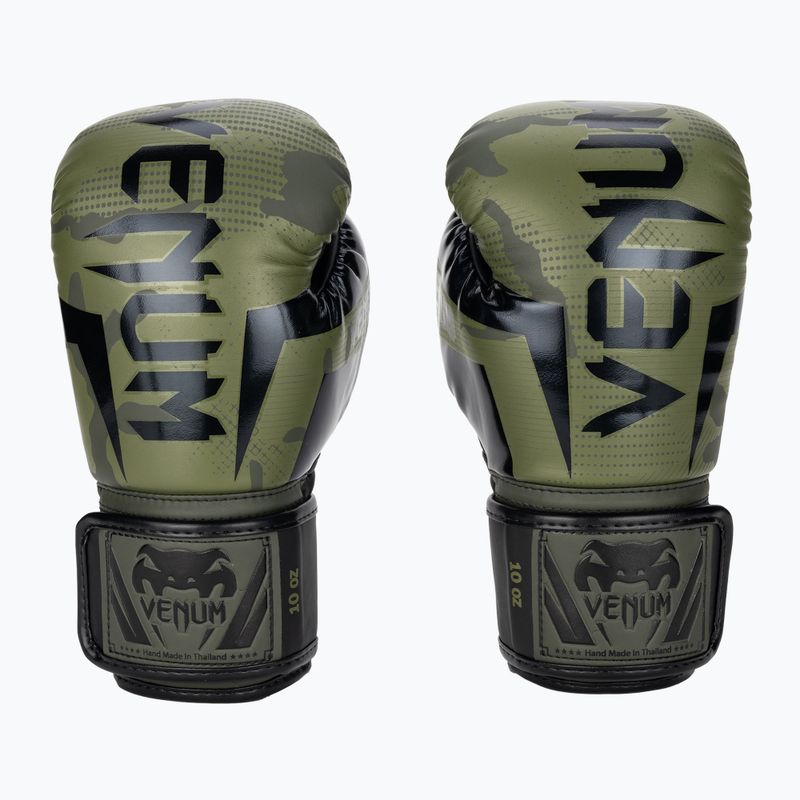 Boxerské rukavice  Venum Elite khaki camo