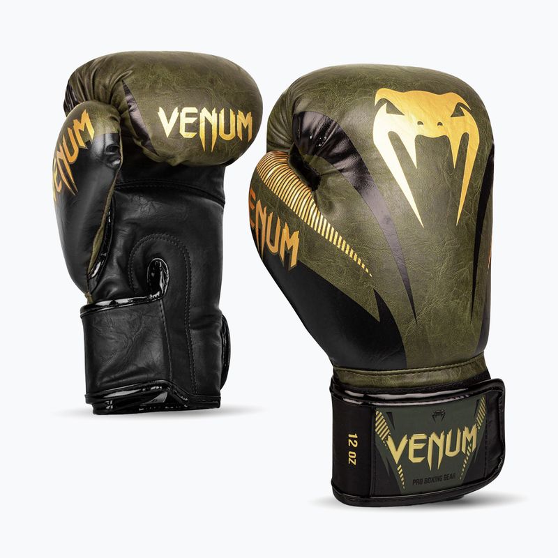 Boxerské rukavice Venum Impact zelené 03284-230-10OZ 9