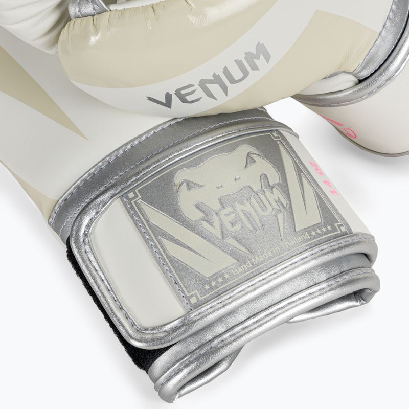 Pánské boxerské rukavice Venum Elite bílo-stříbrné 1392-574 5