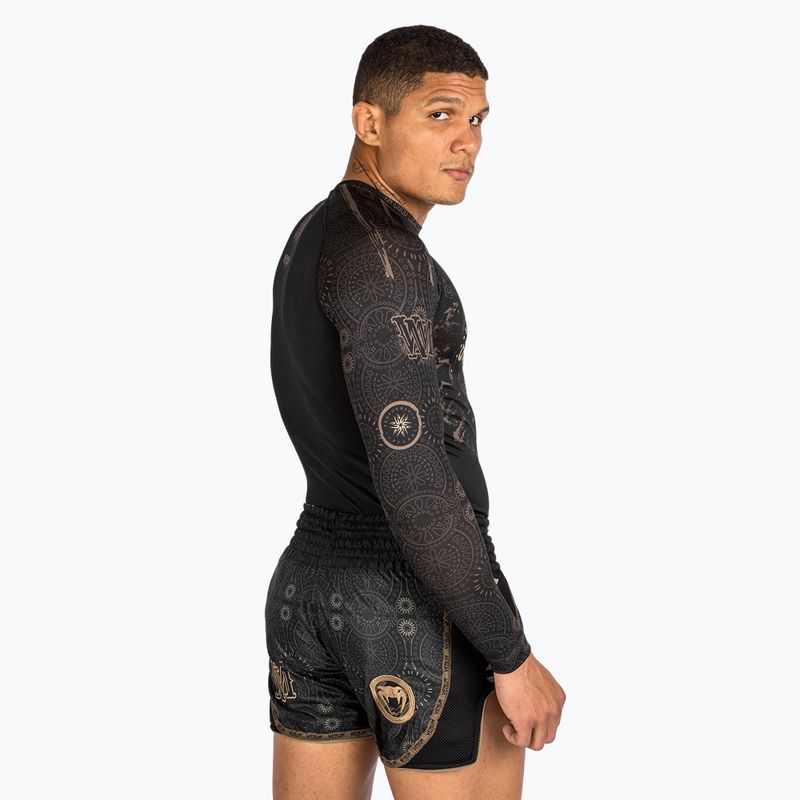 Rashguard longsleeve pánský Venum Santa Muerte Dark Side black/brown 5