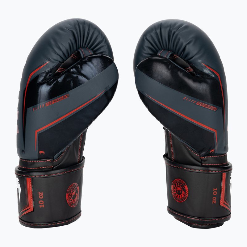 Boxerské rukavice  Venum Elite Evo navy/black/red 3