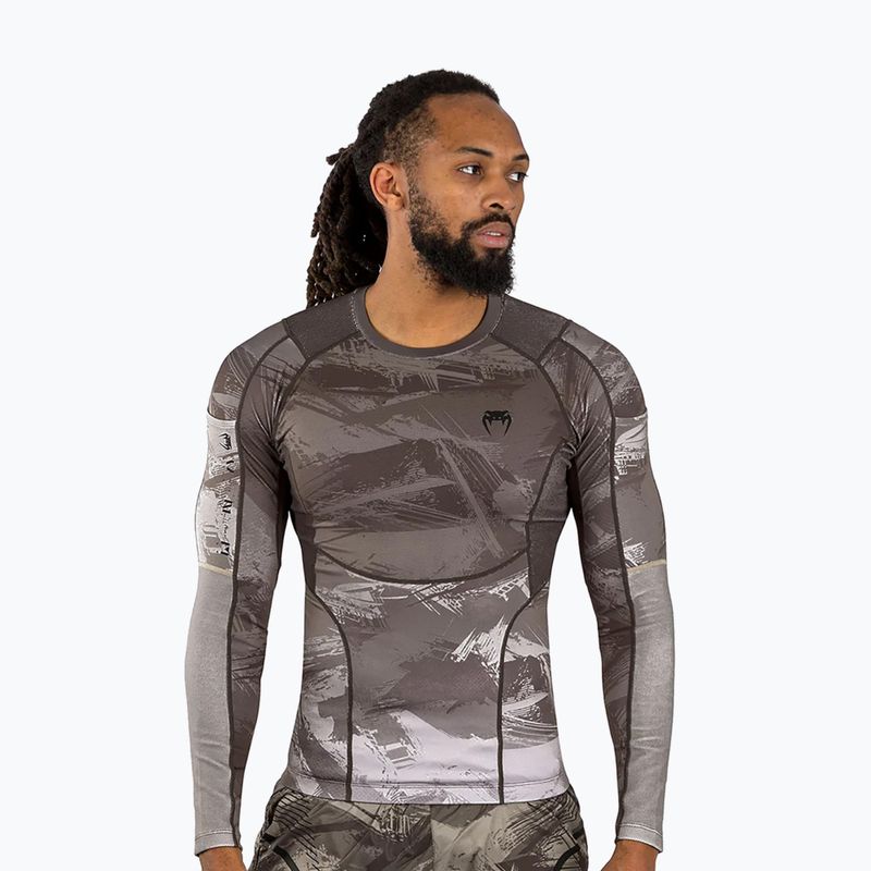 Pánské tričko Venum Electron 3.0 Rashguard Longsleeve sand 
