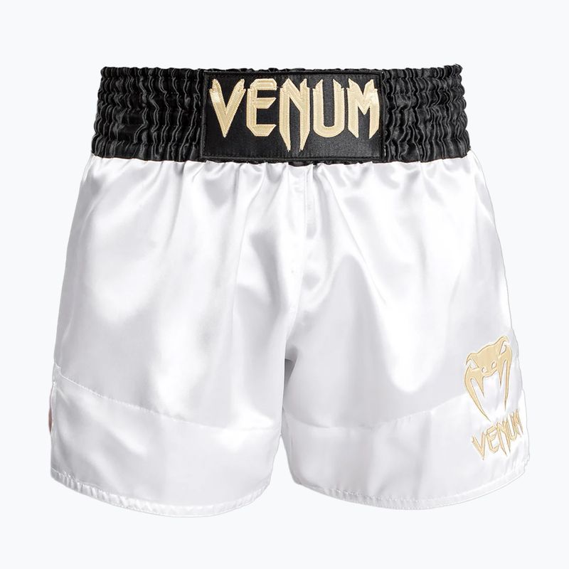 Pánské tréninkové šortky Venum Classic Muay Thai bílá/zlatá/černá