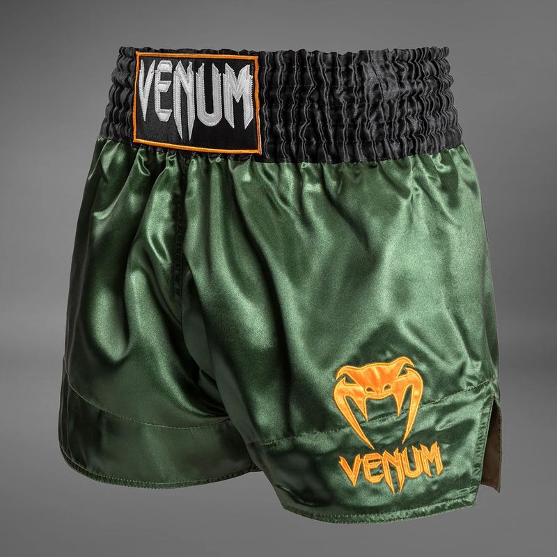 Pánské tréninkové šortky Venum Classic Muay Thai green/gold/black 3