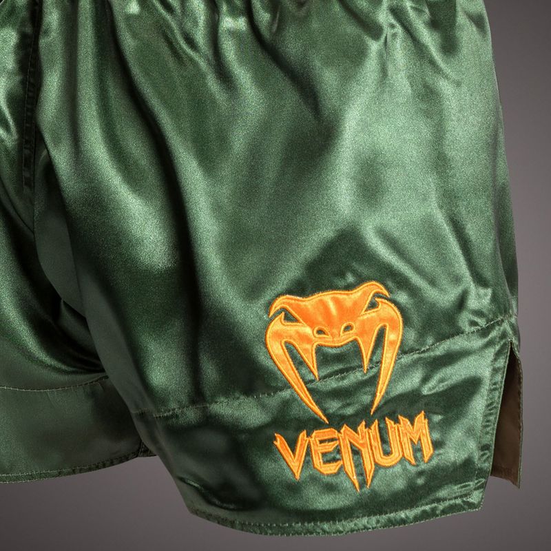 Pánské tréninkové šortky Venum Classic Muay Thai green/gold/black 5
