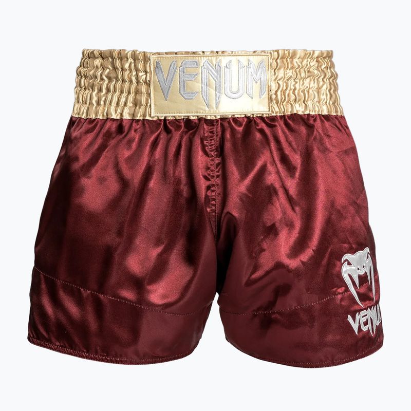 Pánské tréninkové kraťasy Venum Classic Muay Thai burgundy/gold/white