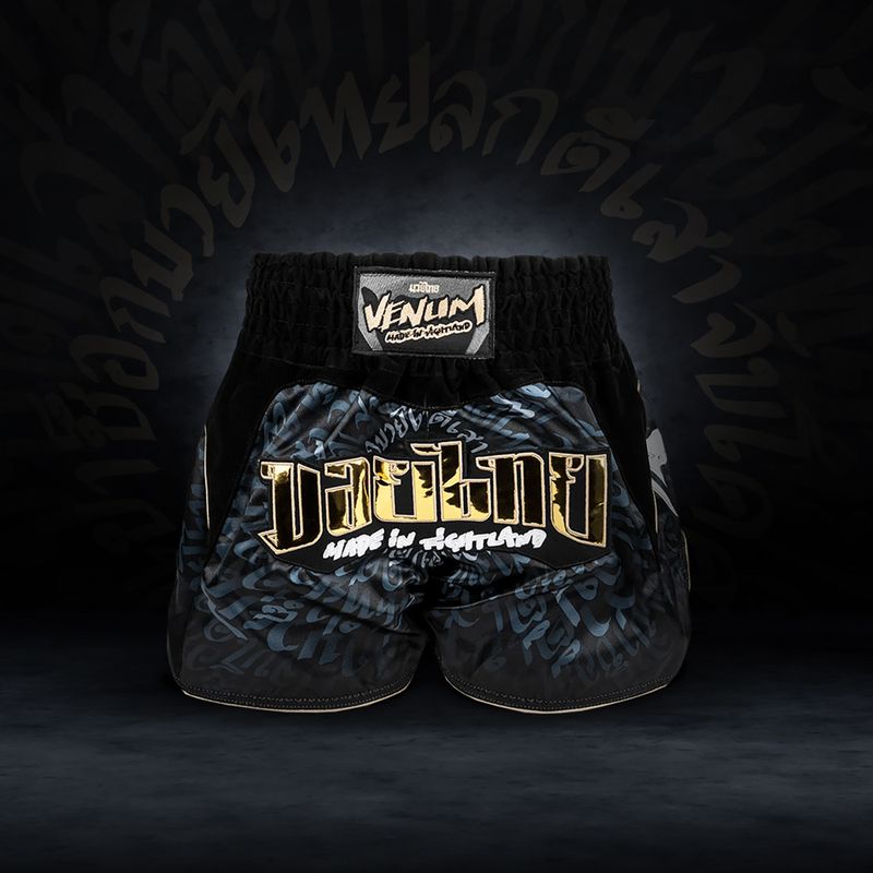 Trekové  šortky Venum Attack Muay Thai black/silver 6