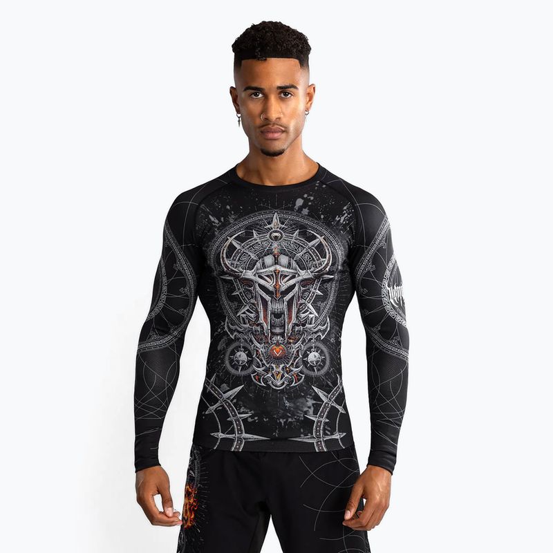 Pánské tričko longsleeve rashguard  Venum Gladiator 5.0 Men'S Long Sleeve Rashguard black/silver