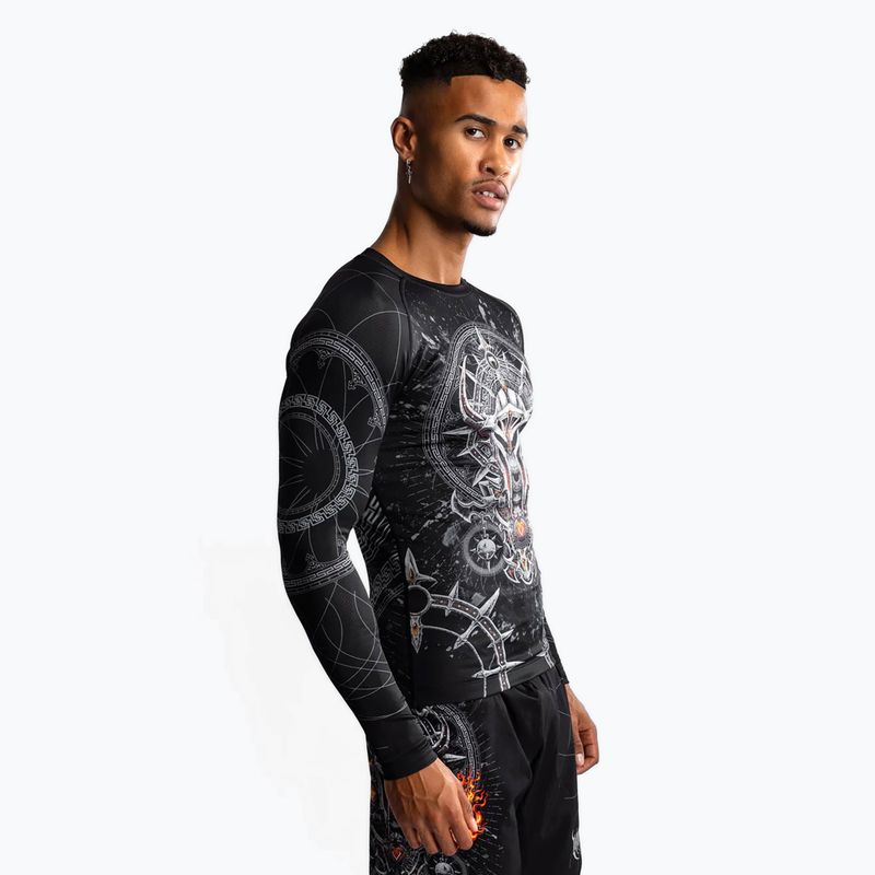 Pánské tričko longsleeve rashguard  Venum Gladiator 5.0 Men'S Long Sleeve Rashguard black/silver 4