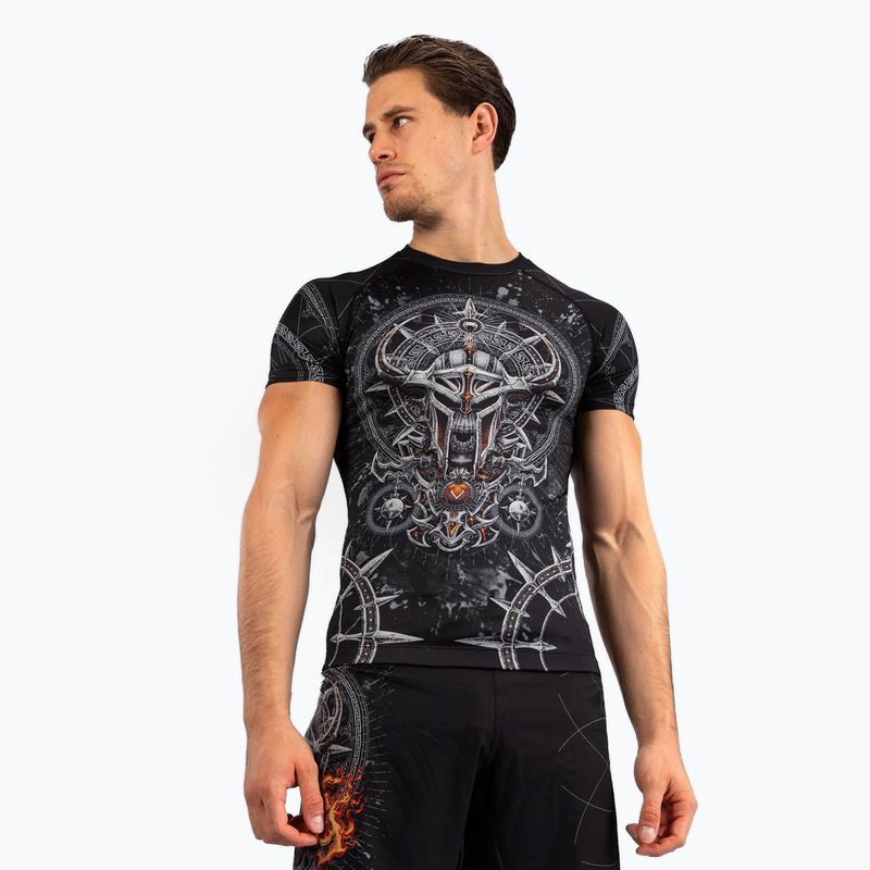 Pánské tílko rashguard  Venum Gladiator 5.0 Men'S Short Sleeve Rashguard black/silver 3