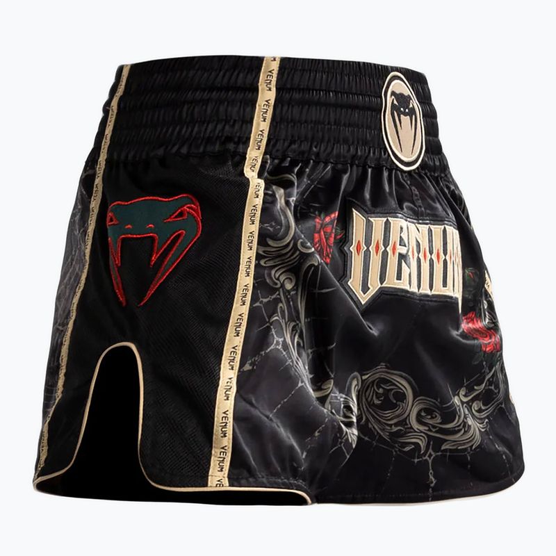 Pánské šortky Venum Santa Muerte 5.0 Muay Thai Shorts deep black/gold 4