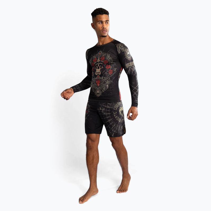 Pánské tričko longsleeve rashguard  Venum Santa Muerte 5.0 Men’S Long Sleeve Rashguard deep black/gold 2
