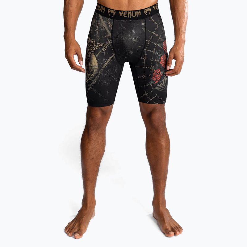 Pánské šortky  Venum Santa Muerte 5.0 Men’S Vale Tudo Shorts deep black/gold