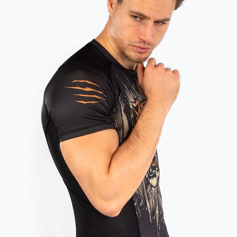 Pánské tílko rashguard  Venum Tiger Men'S Short Sleeve Rashguard black/neon orange 4