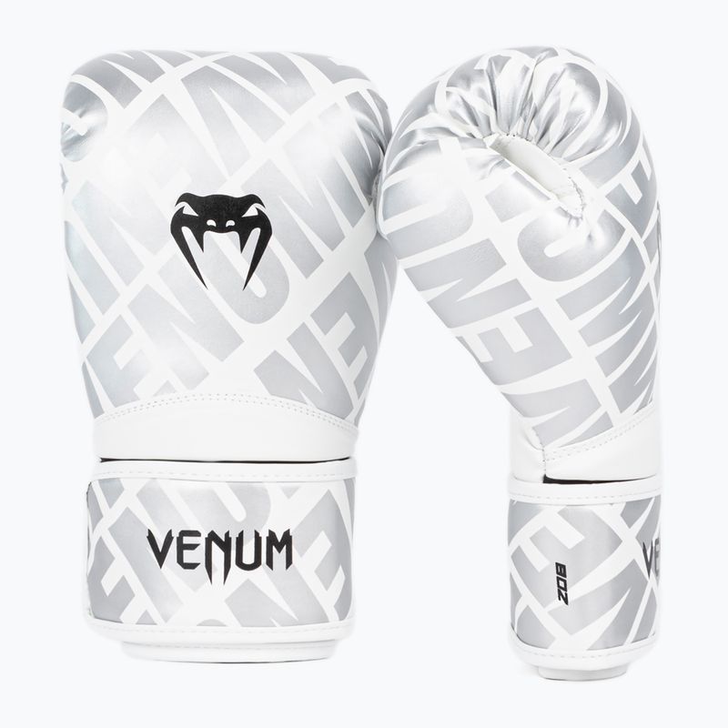 Dětské boxerské rukavice Venum Contender 1.5 XT Kids white/silver 2