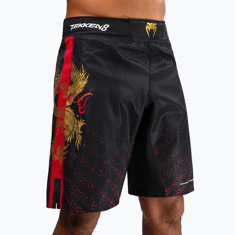 Pánské šortky Venum X Tekken 8 - Marshall Law Fight Shorts black/red/gold 5