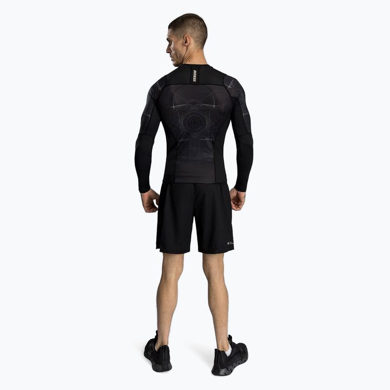 Pánské tričko longsleeve rashguard  Venum G-Fit Air Men'S Long Sleeve Rashguard deep black/desert sand 2
