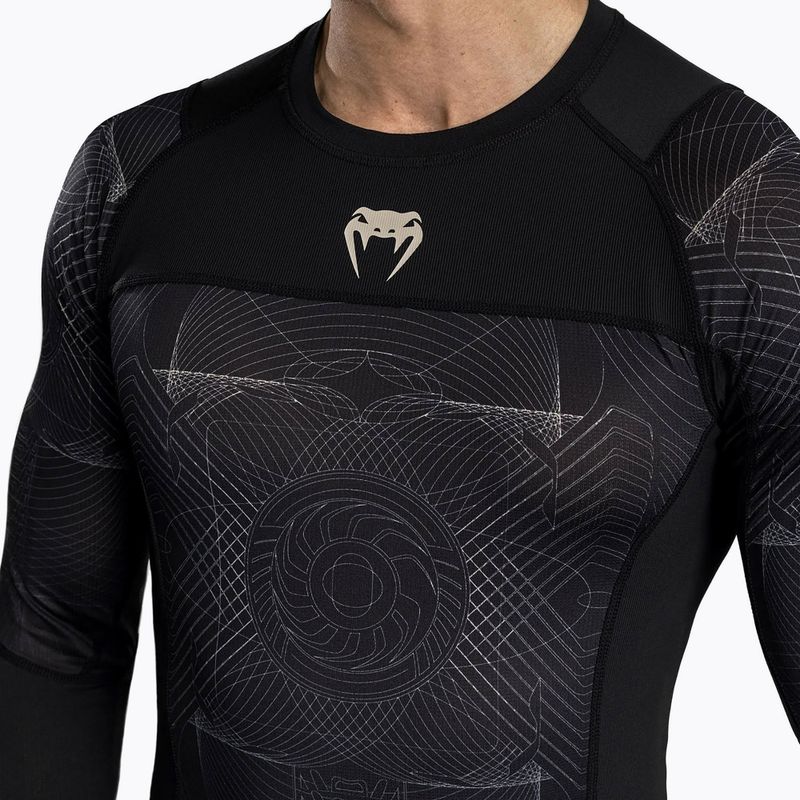 Pánské tričko longsleeve rashguard  Venum G-Fit Air Men'S Long Sleeve Rashguard deep black/desert sand 6