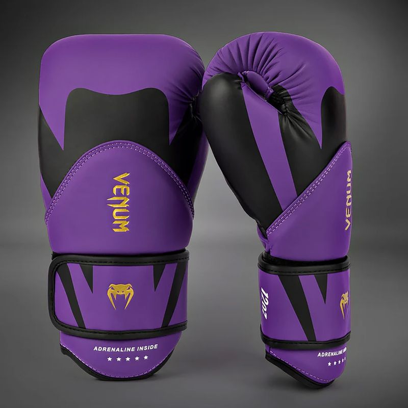 Boxerské rukavice Venum Challenger 4.0 tmavě fialové 2